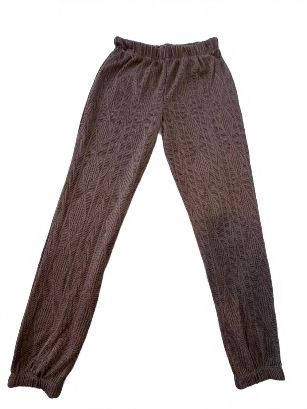 Liberty Love Brown Knit Elastic Waist Pants Size Large